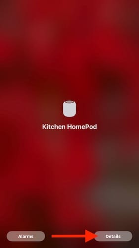 صفحة خيارات HomePod
