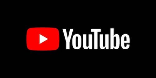 شعار اليوتوب باللون الأسود