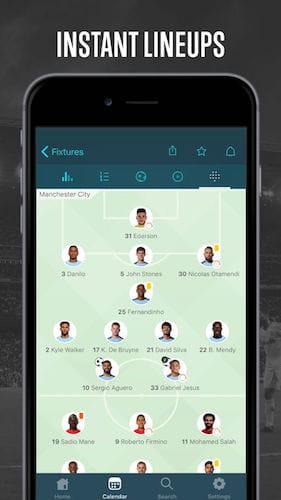 واجهة تطبيق Forza Football