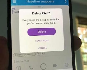 شرح كيفية حذف الرسائل على سناب شات
