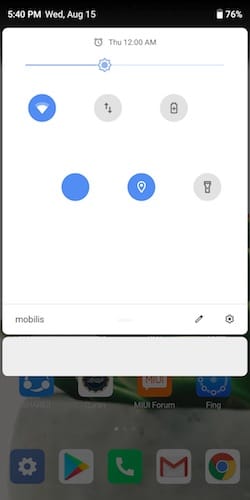 مركز الإشعارات المطول Android Pie