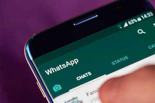 واجهة تطبيق الواتس اب على هاتف سامسونج ايدج